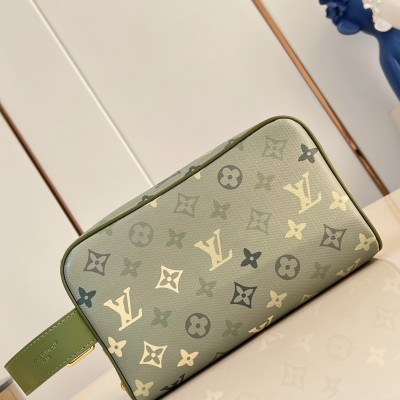 Louis Vuitton - Locker Dopp Kit Monogram Canvas Travel Toiletry Bag M83112 Army Green