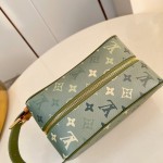 Louis Vuitton Locker Dopp Kit M83112 Monogram Canvas Army Green Toiletry Bag
