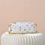 Louis Vuitton Side Trunk Medium Handbag M14046 White Takashi Murakami