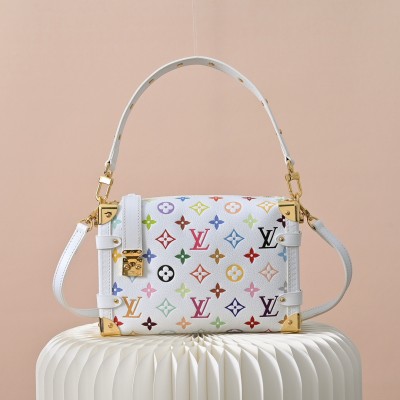 Louis Vuitton - Side Trunk Medium Handbag M14046 White Takashi Murakami