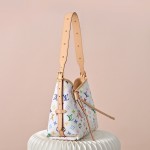 Louis Vuitton CarryAll M13661 White Multicolor Handbag – Monogram Canvas with Leather Trim