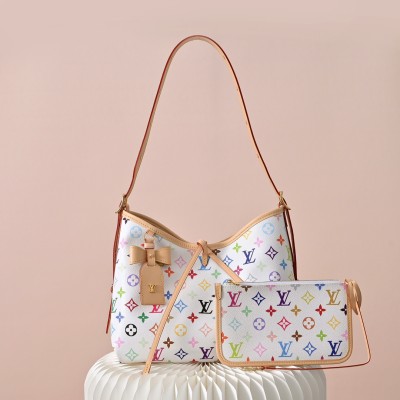 Louis Vuitton - CarryAll Handbag M13661 – White Multicolor (Tricolor Murakami)