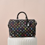 Louis Vuitton x Takashi Murakami X TM Speedy Soft 30 M13257 Black Multi Handbag