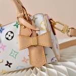 Louis Vuitton Nano Speedy M13391 White Multicolor Handbag – Mini Monogram Canvas