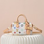 Louis Vuitton Nano Speedy M13391 White Multicolor Handbag – Mini Monogram Canvas