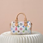 Louis Vuitton Nano Speedy M13391 White Multicolor Handbag – Mini Monogram Canvas