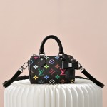 Louis Vuitton Nano Speedy M13406 Black Multicolor Handbag – Mini Monogram Canvas