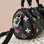 Louis Vuitton Nano Speedy M13406 Black Multicolor Handbag – Mini Monogram Canvas