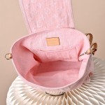 Louis Vuitton Venice Backpack M13031 Pink Monogram Denim Backpack with Front Pocket