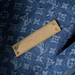Louis Vuitton Dauphine Soft Large Handbag M13319 Monogram Denim with LV Logo Hardware