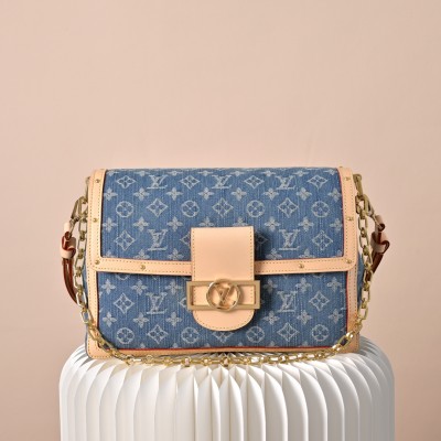 Louis Vuitton - Dauphine Soft Large Handbag Monogram Denim M13319