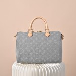 Louis Vuitton Speedy Soft 30 Monogram Denim Gray Blue M13344 Replica Handbag