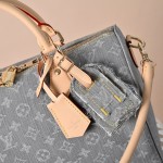 Louis Vuitton Speedy Soft 30 Monogram Denim Gray Blue M13344 Replica Handbag