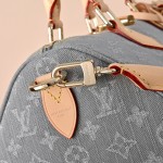 Louis Vuitton Speedy Soft 30 Monogram Denim Gray Blue M13344 Replica Handbag