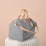 Louis Vuitton Speedy Soft 30 Monogram Denim Gray Blue M13344 Replica Handbag