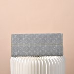 Louis Vuitton OnTheGo MM M13189 Gray Monogram Denim Tote Bag with Leather Trim