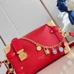 Louis Vuitton Side Trunk Medium Bag M27449 Light Green / M28333 Red