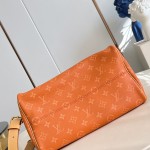 Louis Vuitton Speedy P9 Bandoulière 30 M13904 Embroidered Monogram Orange Leather Bag
