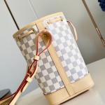 Louis Vuitton Noé BB Damier Azur Bucket Bag N40594 Front View