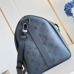 Louis Vuitton Keepall Bandoulière 45 travel bag in Monogram Midnight coated canvas with leather trim