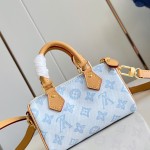 Louis Vuitton Nano Speedy Monogram Origine Blue Handbag