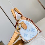 Louis Vuitton Nano Speedy Monogram Origine Blue Handbag