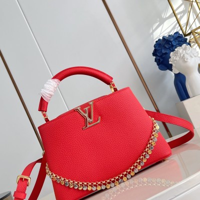Louis Vuitton - Capucines BB LV Confetti Taurillon Leather Handbag Red M28197