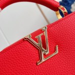 Louis Vuitton Capucines BB LV Confetti red Taurillon leather handbag M28197
