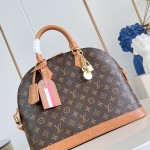Louis Vuitton Alma MM Monogram Ostrich Trim Limited Edition N30049
