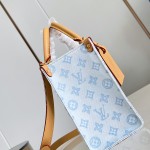 Louis Vuitton OnTheGo PM Monogram Origine Bleu Courrier Tote Bag