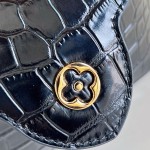Louis Vuitton Capucines Mini Exceptionals M12944 Black Crocodile Effect Handbag
