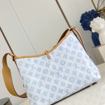 Louis Vuitton CarryAll PM Monogram Origine Bleu Courrier Shoulder Bag M27532 Front View