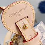 Louis Vuitton N40855 All In BB Handbag in Damier Azur Canvas with Leather Trim