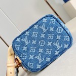  Louis Vuitton M28107 All In BB Bucket Bag in Monogram Denim with Leather Trim