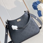 Louis Vuitton All Around Small Handbag Black Monogram Perforated Leather M28306 Crossbody Bag