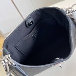 Louis Vuitton All Around Small Handbag Black Monogram Perforated Leather M28306 Crossbody Bag