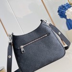 Louis Vuitton All Around Small Handbag Black Monogram Perforated Leather M28306 Crossbody Bag