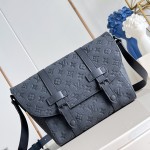 Louis Vuitton M28324 Christopher Messenger Bag in Monogram Taurillon Grained Leather