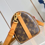 Louis Vuitton Needle Handbag M28116 Monogram Canvas Shoulder Bag with Leather Trim