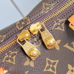 Louis Vuitton Needle Handbag M28116 Monogram Canvas Shoulder Bag with Leather Trim