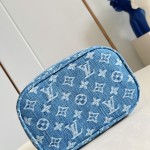 Louis Vuitton M27946 Nice Mini Cosmetic Pouch in Monogram Denim with Leather Trim