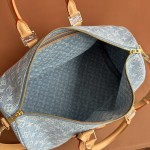 Louis Vuitton Keepall Bandoulière 45 Duffel Bag M25334 in Light Blue Denim