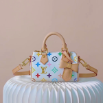 Louis Vuitton Nano Speedy M13391 White Multicolor Handbag – Mini Monogram Canvas